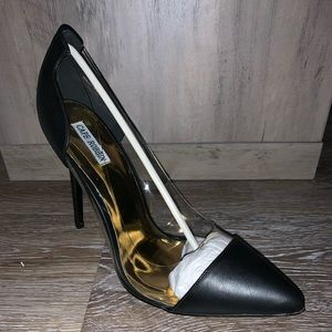 Cape Robbin Pump Stiletto Heel in Black and Clear